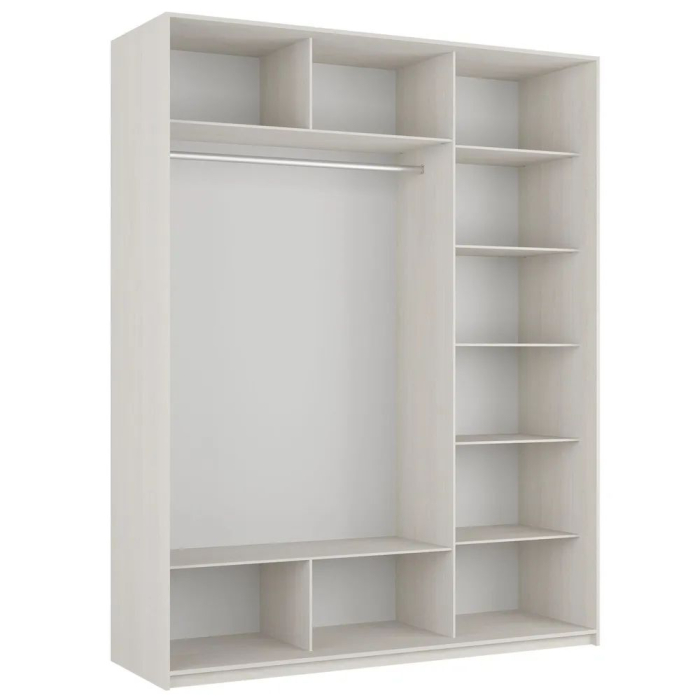 Шкафы-купе 3-х дверные, Шкаф-купе Прайм 3-х дверный Стекла хаки/ДСП/Доводчики 180х57х230