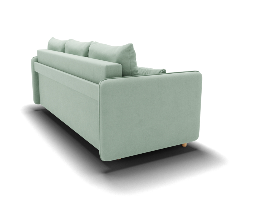 Диваны кровати со спальным местом, Прямой диван Санти,еврокнижка,велюр