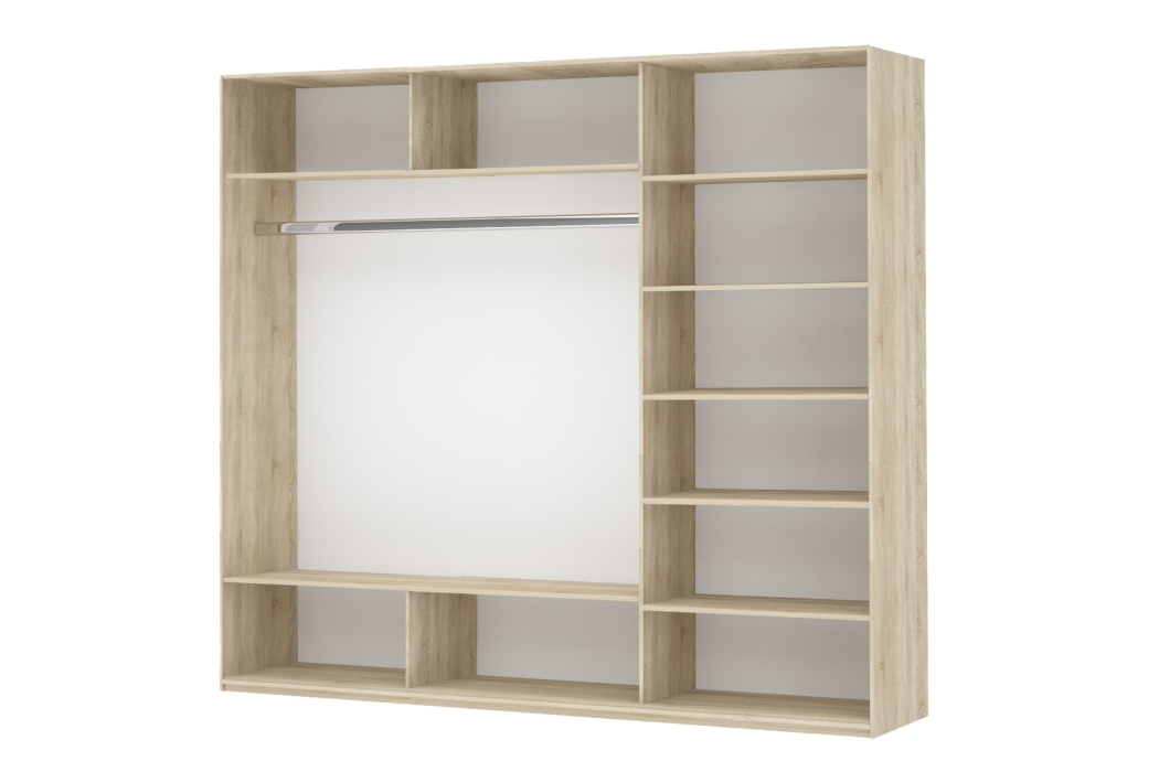Шкафы-купе 3-х дверные, Шкаф Прайм трио Зеркало 2300 x 2100 x 570