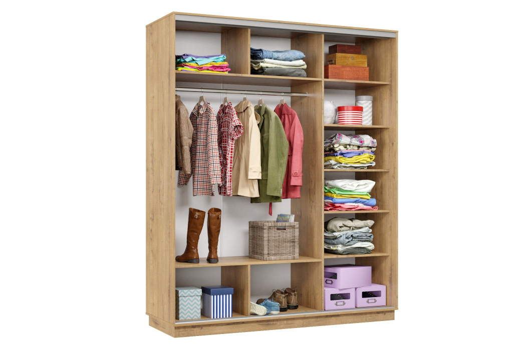 Шкафы-купе 3-х дверные, Шкаф-купе Премьер Лайт 22 (11;11;11) трехдверный