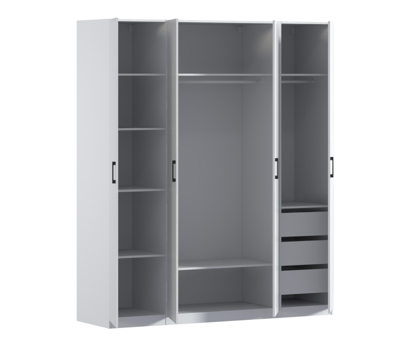 Для одежды, Шкаф четырехдверный Макс 2000 мм, вариант №4 (ЛДСП)