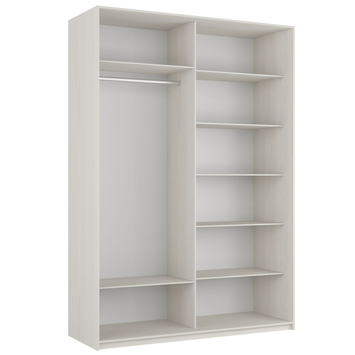 Шкафы-купе 2-х дверные, Шкаф-купе Прайм 2-х дверный ДСП/Стекло хаки/Доводчики 140х57х230