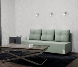 Прямой диван Сияние,НПБ,еврокнижка,велюр