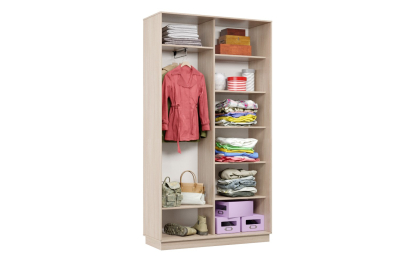 Шкаф-купе Премьер МИНИ 03 (11ЗГ;11ЗГ) фасады зеркало графит/двухдверный/Профиль чёрный муар