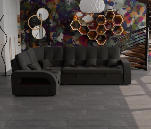 Модульный диван Майами-3,микровелюр,антивандальная и водостойкая ткань,венеция