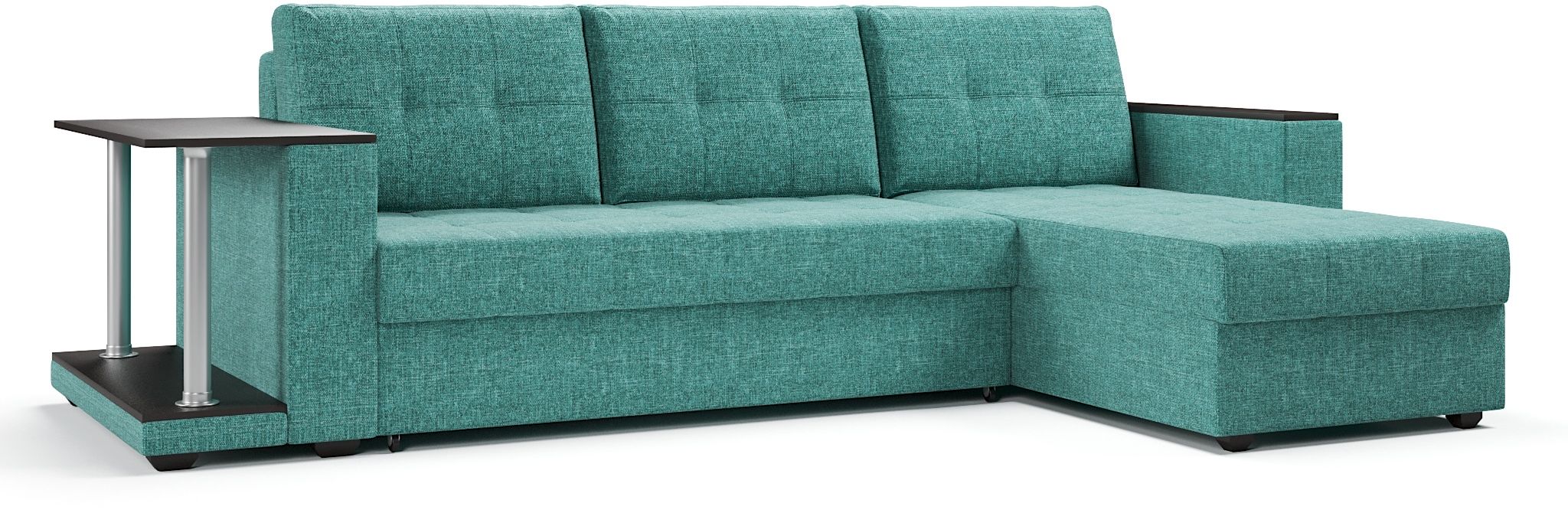 Диваны угловые в гостиную, Диван-кровать угловой со столом Атланта Классик 145 , рогожка