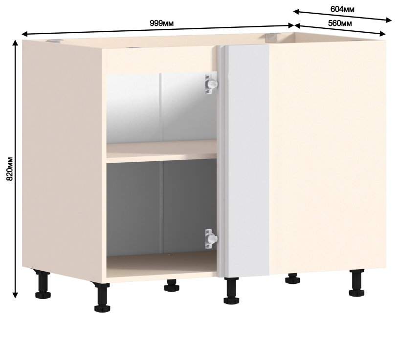 Новинки, Шкаф-Стол приставной Регина РСП/1-100 Песочный