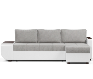 Диван-кровать угловой Атланта со столиком еврокнижка,велюр+экокожа