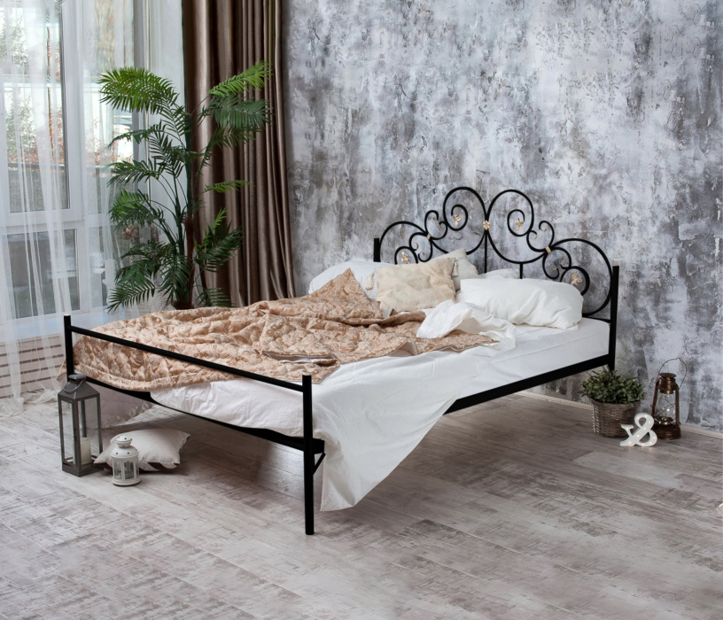 Кованые кровати, Кованая кровать Афина 1.8 с одной спинкой
