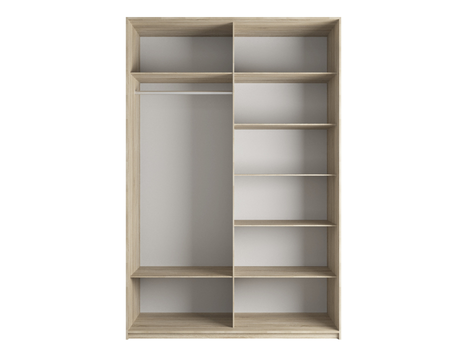 Шкафы-купе 2-х дверные, Шкаф-купе Эста 2-х дверный ДСП/Стекла пудра/Доводчик 160х66х240