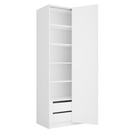 Шкаф складной Е1 Локер ("Гармошка" с системой Push to Move/Правый)101х52,5х220 см, с полками и модулем