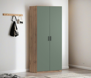 Шкаф двухдверный Макс 1000 мм, вариант №3 (ЛДСП, корпус дуб вотан)