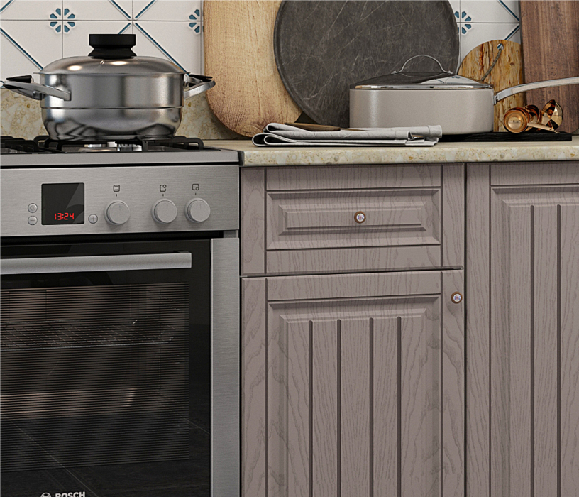 Кухонные гарнитуры, Кухня Хозяюшка 1,5 м Трюфель МДФ