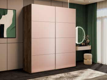 Шкаф-купе Эста 2-х дверный Стекла пудра/Доводчик 160х66х240