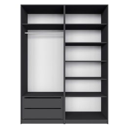 Распашной шкаф Локер 800+800 с ящиками и полками справа