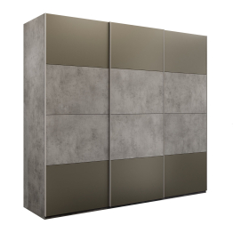 Шкаф-купе Эста 3-х дверный ДСП/Стекла хаки/Доводчик 270х66х240