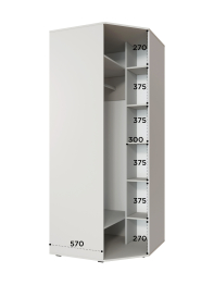 Шкаф угловой Эмилия ЭЛ-17К глухой