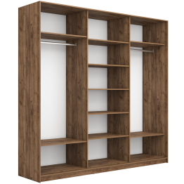 Шкаф-купе Прайм Широкий 3-х дверный ДСП/Стекла пудра/Доводчики 240х57х230