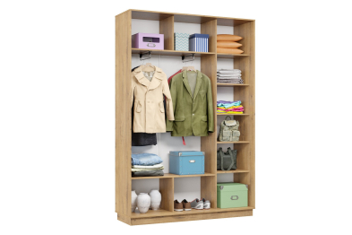 Шкаф-купе Премьер 09 (01РБ;01РБ) фасады ромб белый/двухдверный/Профиль чёрный муар