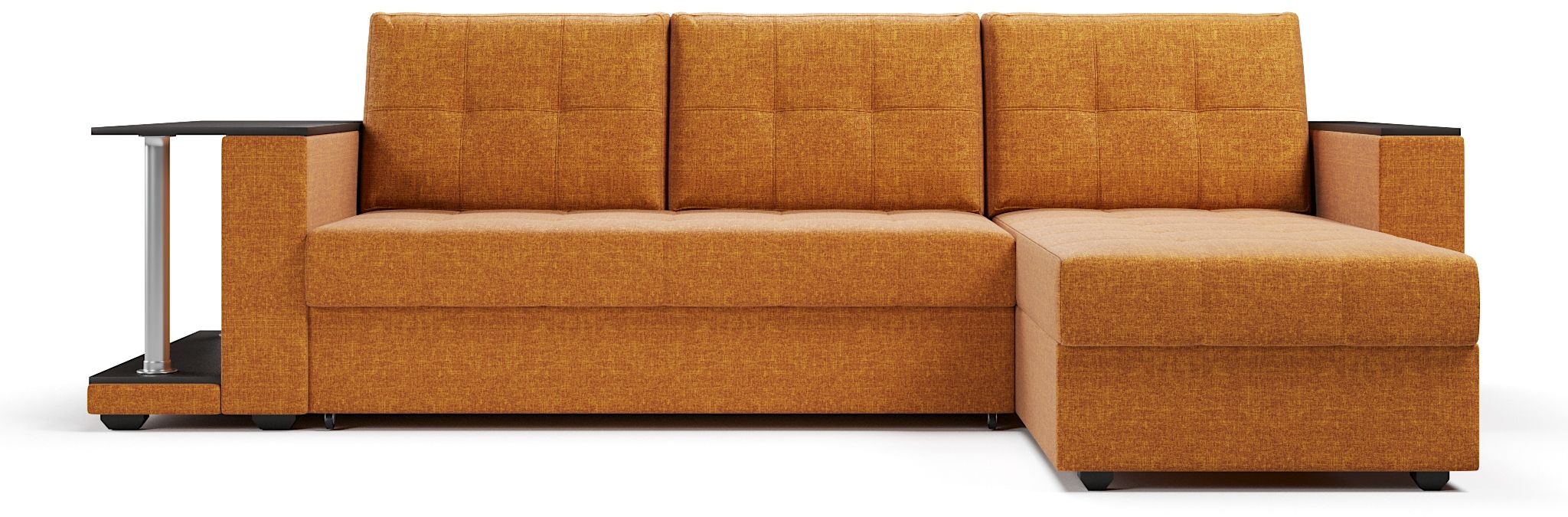 Диваны угловые в гостиную, Диван-кровать угловой со столом Атланта Классик 145 , рогожка