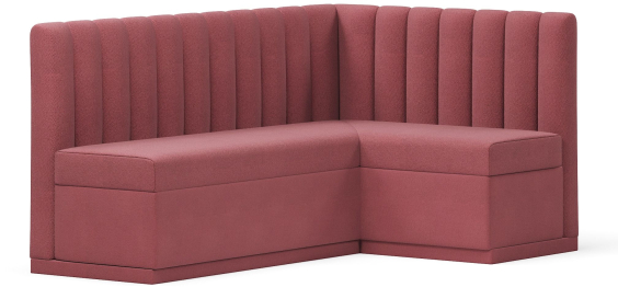 Кухонный угловой нераскладной диван Кафф, велюр