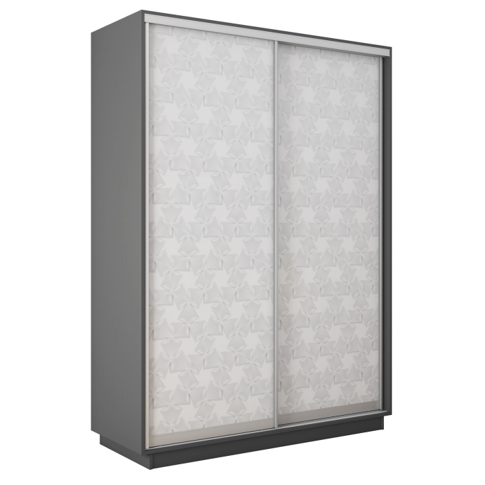 Шкафы-купе 2-х дверные, Шкаф-купе Экспресс 2-х дверный Фотопечать Калейдоскоп Стекла 120х60х240