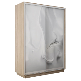 Шкаф-купе Экспресс 2-х дверный Фотопечать Шелк Стекла 140х60х220