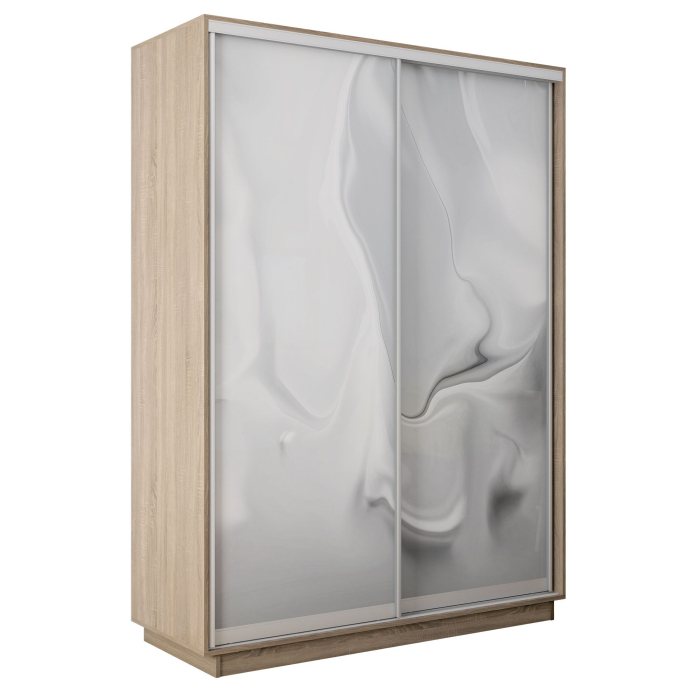 Шкафы-купе 2-х дверные, Шкаф-купе Экспресс 2-х дверный Фотопечать Шелк Стекла 140х60х220