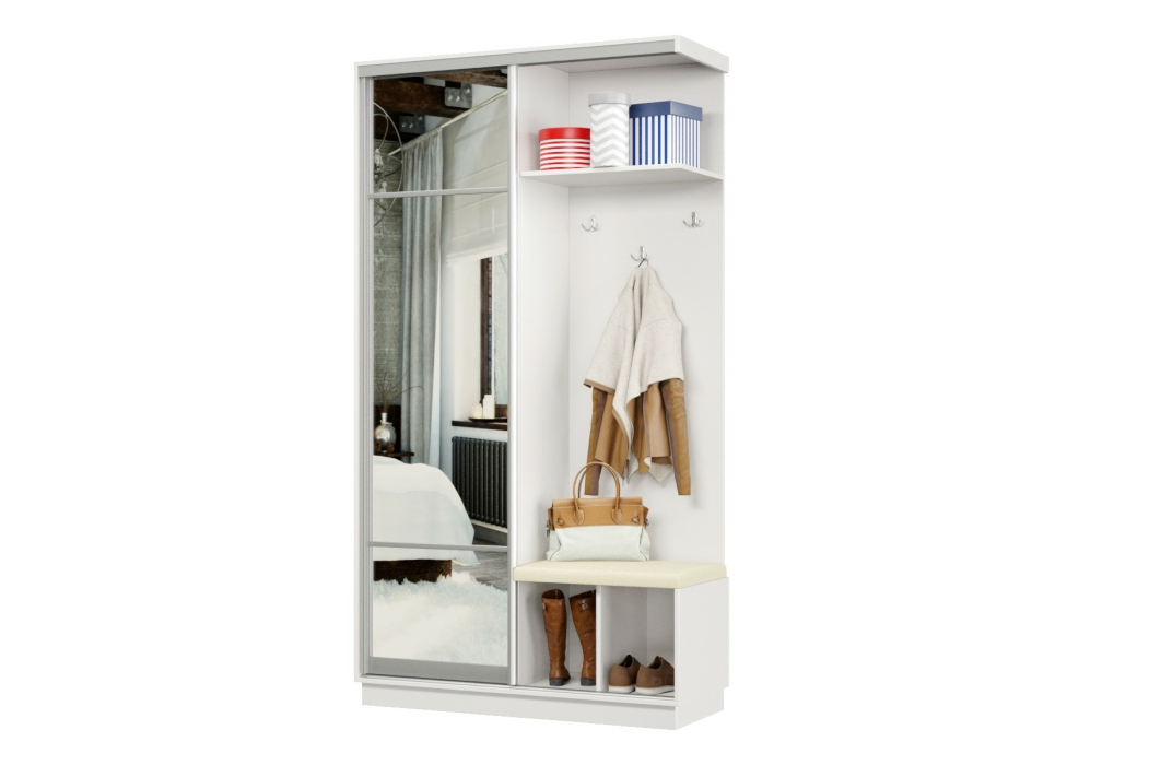 Прихожие, Прихожая Премьер 01 Лайт Мини 11 Правая Мягкая