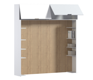 Мальта СБ-3266 Секция для кровати Белый,Дуб Гамильтон/МДФ Белый