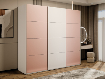 Шкаф-купе Эста 3-х дверный ДСП/Стекла пудра/Доводчик 300х66х240