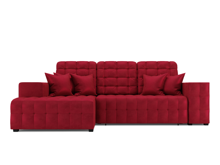 Диваны угловые в гостиную, Угловой диван Магерит левый угол, вельвет (бархат)