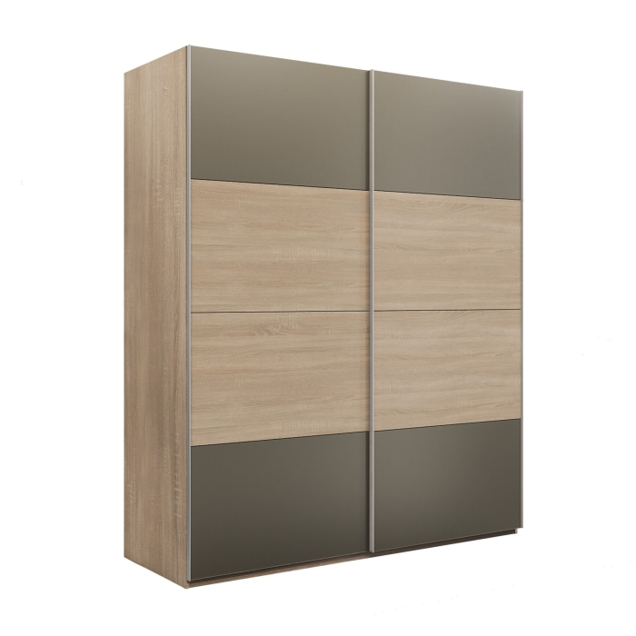 Шкафы-купе 2-х дверные, Шкаф-купе Эста 2-х дверный ДСП/Стекла хаки/Доводчик 160х66х240