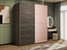 Шкафы-купе 2-х дверные, Шкаф-купе Эста 2-х дверный ДСП/Стекла пудра/Доводчик 160х66х240