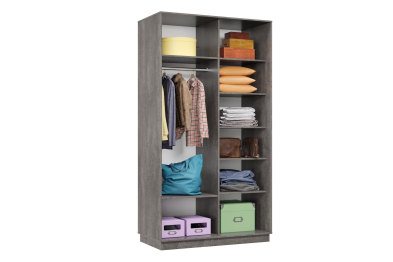 Шкаф-купе Премьер 02 (11ЗБ;11ЗБ) фасады зеркало бронза/двухдверный/Профиль чёрный муар