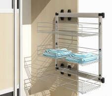 Шкафы-купе, Система боковая выдвижная универсальная 3 уровня