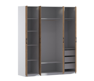 Шкаф четырехдверный Макс 2000 мм, вариант №4 (ЛДСП)