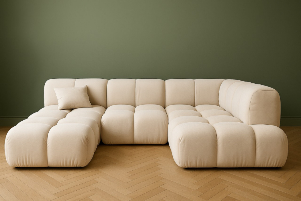 Мягкая мебель, Диван Аврора модуль угловой 150 см в тканях Velutto Soft