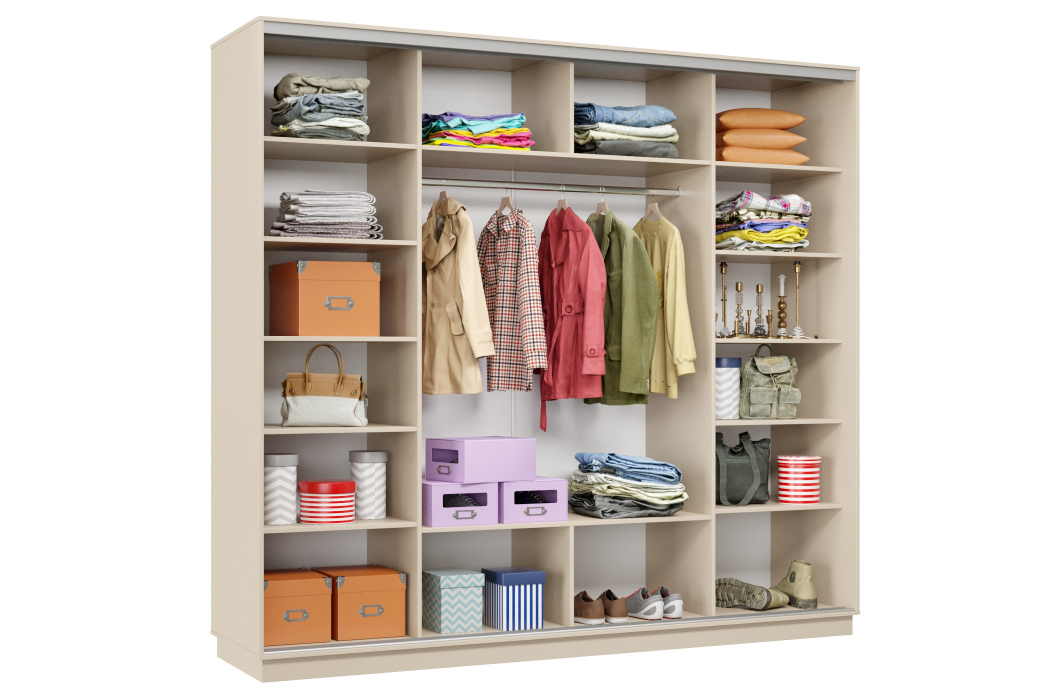 Шкафы-купе 3-х дверные, Шкаф-купе Премьер Лайт 60 (11;08;11) трехдверный