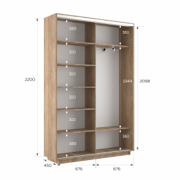 Шкаф-купе Экспресс 2-х дверный Фотопечать Ленты Стекла 140х45х220