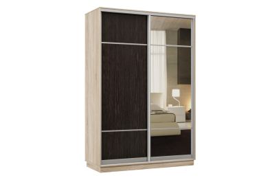 Шкаф-купе Премьер Лайт 01 Мини (08;11) двухдверный