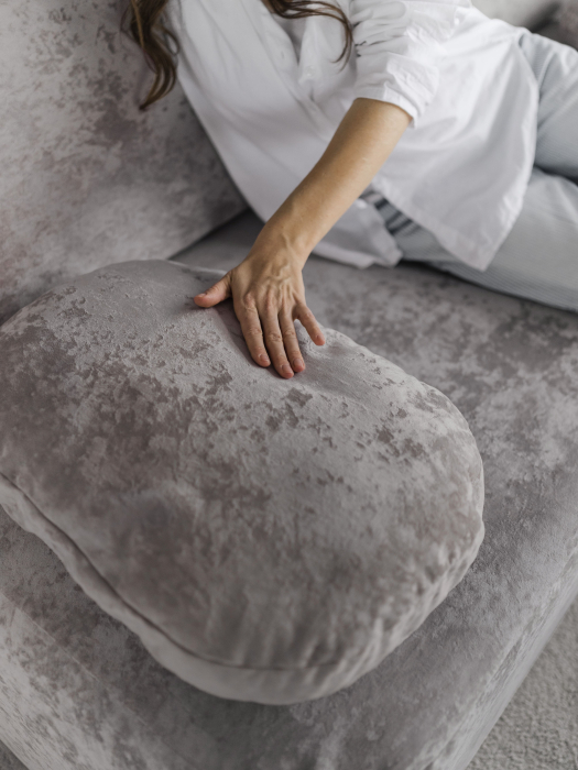 Дизайнерские диваны для гостиной, Бескаркасный диван Бабл, плюше 