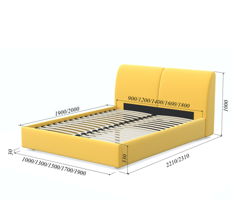 Мягкая кровать, Кровать Бекка 120x200