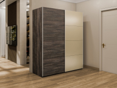 Шкафы-купе 2-х дверные, Шкаф-купе Эста 2-х дверный ДСП/Стекла фисташка/Доводчик 200х66х240