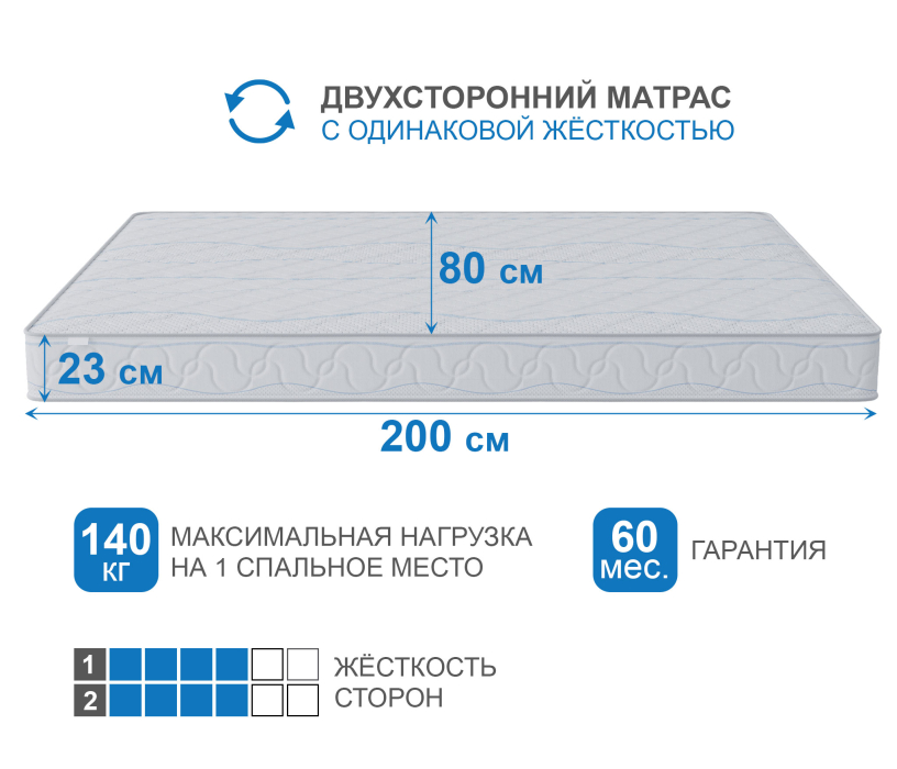 800 x 2000, Матрас Сити-Мадрид 800*2000