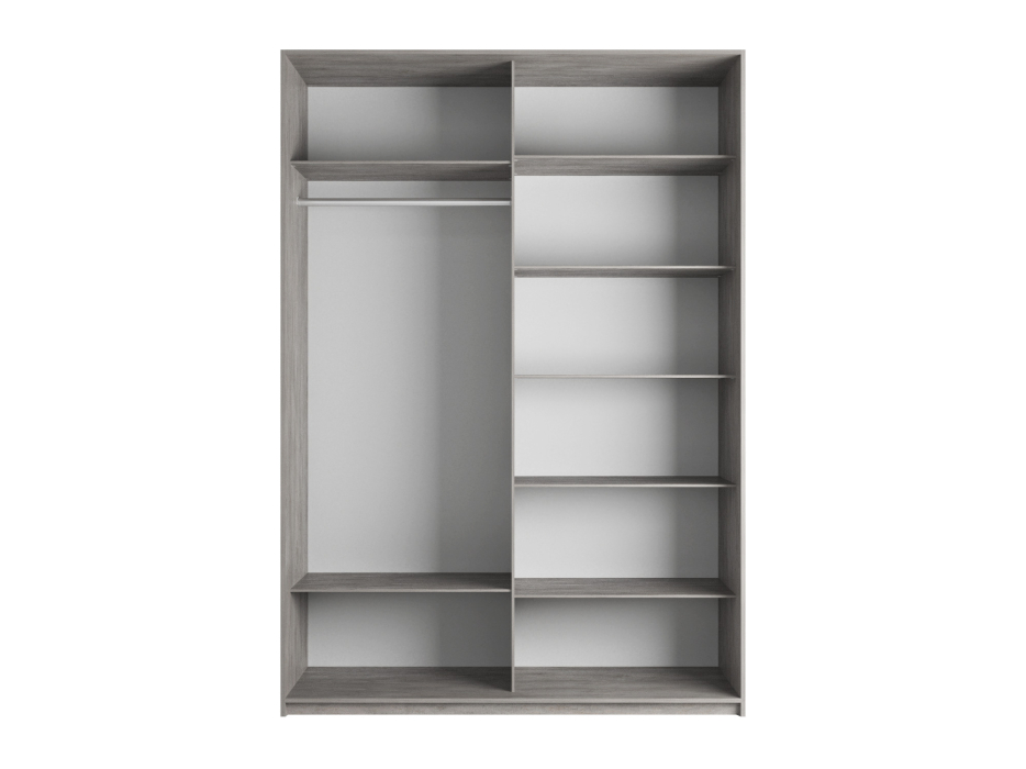 Шкафы-купе 2-х дверные, Шкаф-купе Прайм 2-х дверный ДСП/Стекло пудра/Доводчики 120х57х230