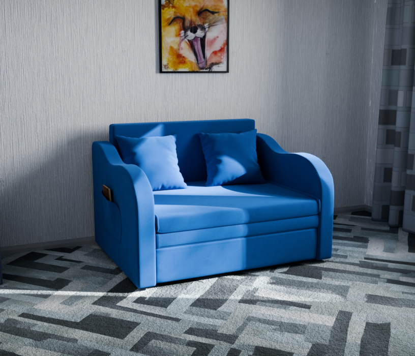 Детские диваны, Детский прямой диван Бали,выкатной,велюр