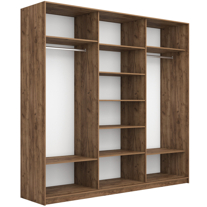 Шкафы-купе 3-х дверные, Шкаф-купе Прайм Широкий 3-х дверный ДСП/Стекла фисташка/Доводчики 240х57х230