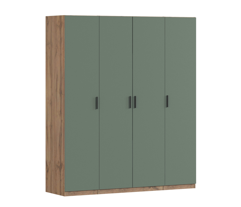 Для одежды, Шкаф четырехдверный Макс 2000 мм, вариант №1 (ЛДСП, корпус дуб вотан)