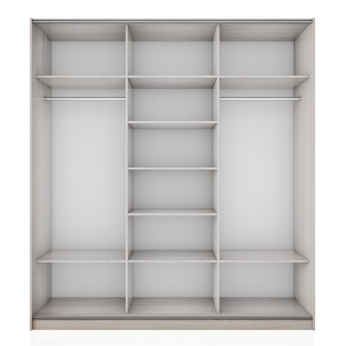 Шкафы-купе 3-х дверные, Шкаф-купе Прайм 3-х дверный ДСП/Доводчики 210х57х230